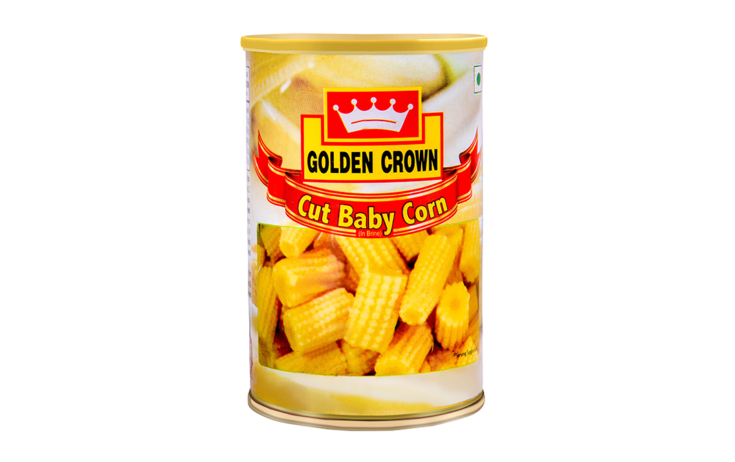 Golden Crown Cut Baby Corn    Tin  400 grams
